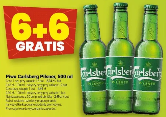 Piwo Carlsberg Pilsner promocja w Twój Market