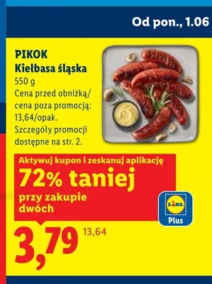 Kiełbasa śląska PIKOK promocja w Lidl