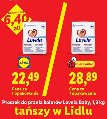 Proszek do prania kolorów Lovela Baby promocja w Lidl