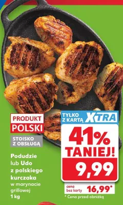 Podudzie lub udo z polskiego kurczaka w marynacie grillowej promocja w Kaufland