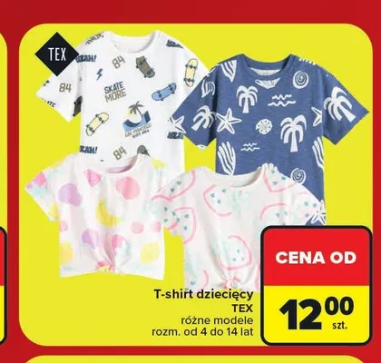 T-shirt dziecięcy TEX promocja w Carrefour