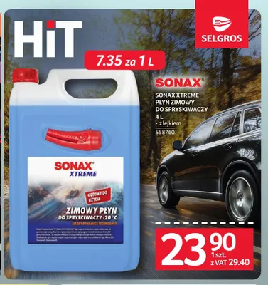 Płyn zimowy do spryskiwaczy Sonax Xtreme promocja w Selgros