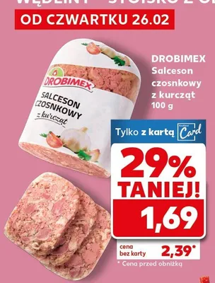 Salceson czosnkowy z kurcząt promocja w Kaufland