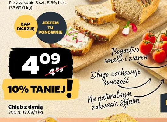 Chleb z dynią promocja w Netto