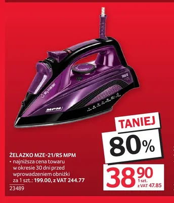 Żelazko MZE-21/RS Mpm promocja w Selgros