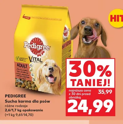 Sucha karma dla psów Pedigree Vital Protection promocja w Kaufland