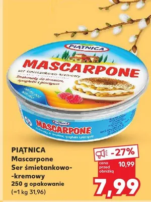 Ser Mascarpone śmietankowo-kremowy promocja w Kaufland