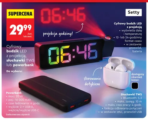 Powerbank Setty promocja w Biedronka