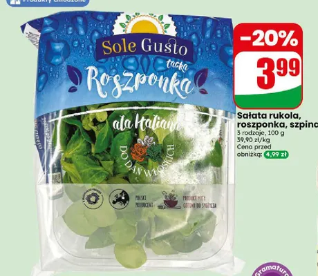 Sałata rukola Sole Gusto promocja w Dino