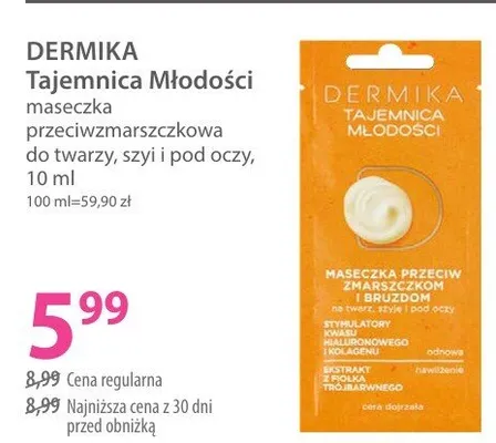 Maseczka tajemniczo-młodości do twarzy, szyi i pod oczy promocja w Hebe
