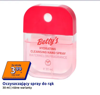 Oczyszczający spray do rąk Betty's Watermelon Fragrance promocja w Action