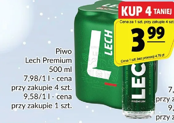 Piwo Lech Premium 500 ml promocja w Prim Market
