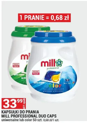 Kapsułki do prania Mill Professional Color Duo Caps promocja w Merkury Market