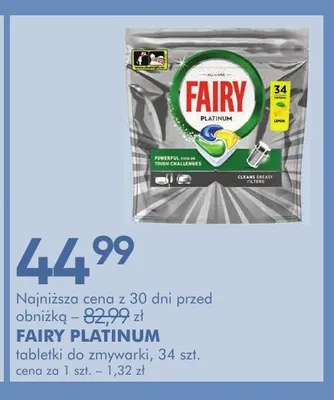 Tabletki do zmywarki FAIRY Platinum 34szt. promocja w Super-Pharm