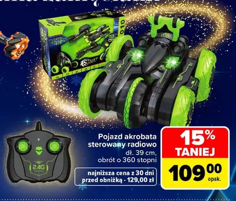 Pojazd akrobata sterowany radiowo promocja w Carrefour