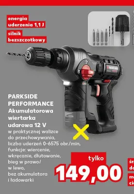 Akumulatorowa wiertarka udarowa Parkside Performance promocja w Kaufland