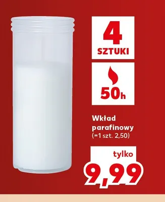 Wkład parafinowy 4-pak promocja w Kaufland