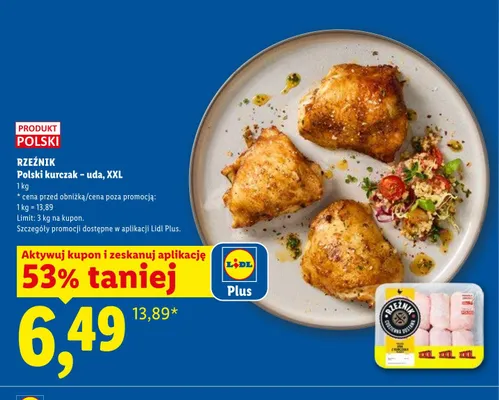 Polski kurczak - uda XXL Rzeźnik promocja w Lidl