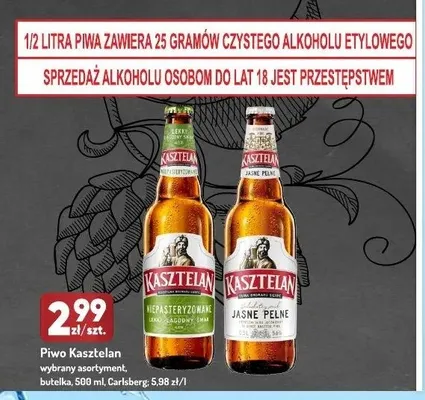 Piwo Kasztelan Jasne Pełne promocja w Avita