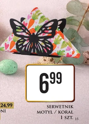 Serwetnik motyl / koral promocja w Dino