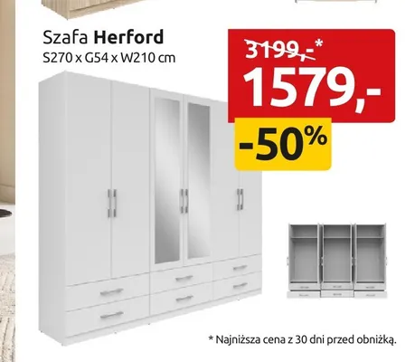 Szafa Herford promocja w Black Red White