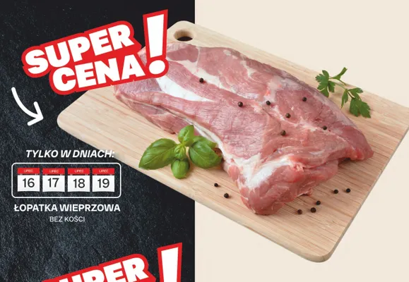 Łopatka wieprzowa bez kości promocja w Chorten
