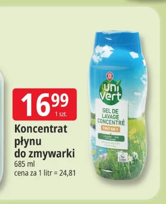 Koncentrat płynu do zmywarki Uni Vert promocja w Leclerc