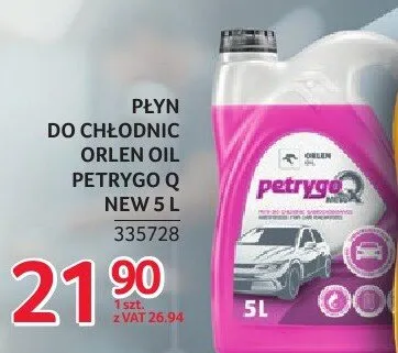 Płyn do chłodnic Orlen Oil Petrygo Q New 5 L promocja w Selgros