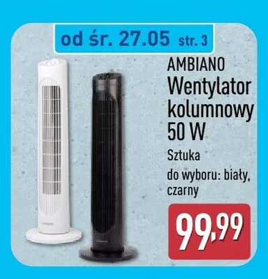 Wentylator kolumnowy AMBIANO 50W promocja w Aldi