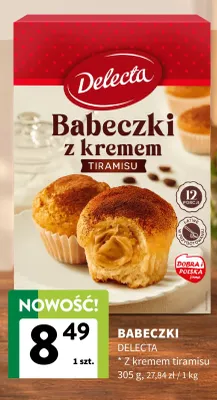 Babeczki z kremem tiramisu Delecta promocja w Intermarche