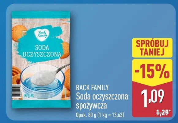 Soda oczyszczona spożywcza Back Family promocja w Aldi