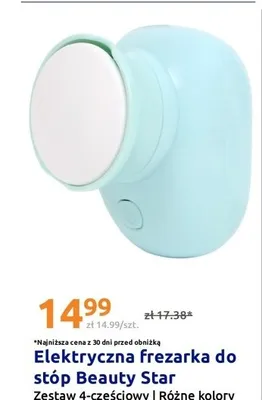 Elektryczna frezarka do stóp Beauty Star zestaw 4-częściowy promocja w Action