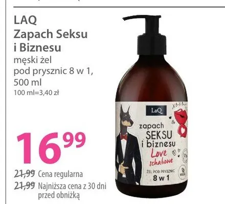 Męski żel pod prysznic 8 w 1 LaQ Zapach Seksu i Biznesu promocja w Hebe