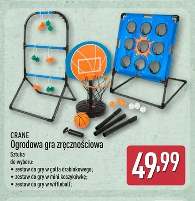 Ogrodowa gra zręcznościowa Crane zestaw do gry w golfa drabinkowego promocja w Aldi