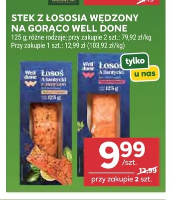 Stek z łososia wędzony na gorąco z pieprzem Well Done promocja w Stokrotka