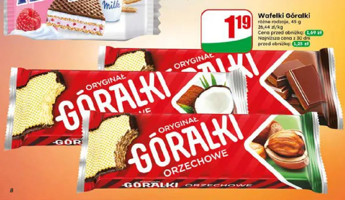 Wafelki Góralki Kokosowe promocja w Dino