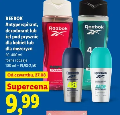 Żel pod prysznic dla kobiet Reebok Inspire Your Mind promocja w Lidl