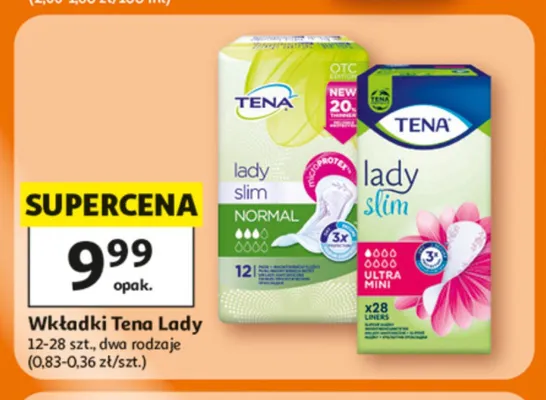 Wkładki Tena Lady Slim Normal promocja w Auchan