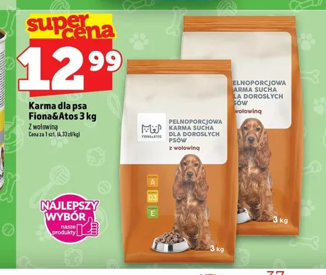 Karma dla psa Fiona & Atos z wołowiną promocja w TOPAZ