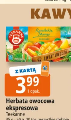 Herbata owocowa ekspresowa Teekanne promocja w Leclerc