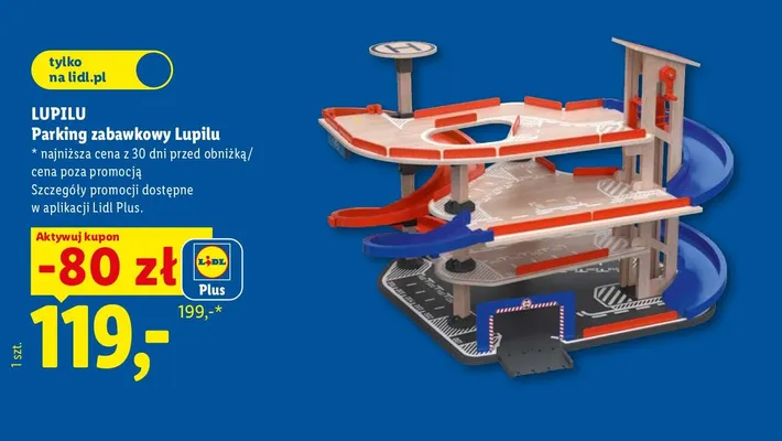 Parking zabawkowy Lupilu promocja w Lidl