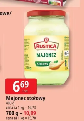Majonez stołowy Rustica 400 g promocja w Leclerc