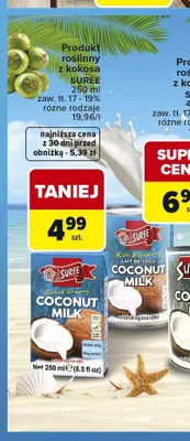 Produkt roślinny z kokosa SUREE zaw. tł. 17-19% promocja w Carrefour