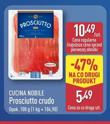 Prosciutto crudo Cucina Nobile promocja w Aldi