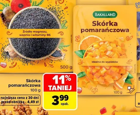 Skórka pomarańczowa Bakalland promocja w Carrefour