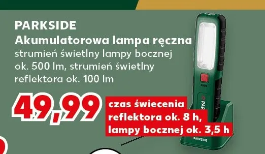 Akumulatorowa lampa ręczna Parkside promocja w Kaufland