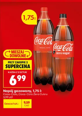 Napój gazowany Coca-Cola Zero Cukru promocja w Biedronka