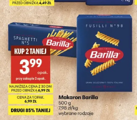 Makaron Fusilli Barilla promocja w Delikatesy Centrum