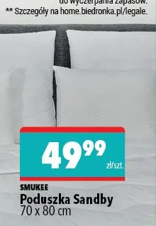 Poduszka z nadrukiem 70 x 80 cm Smukee promocja w Biedronka Home