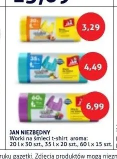 Worki na śmieci T-shirt Aroma 20 l Jan Niezbędny promocja w Blue Stop